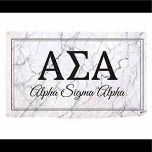 White Marble Alpha Sigma Alpha Flag